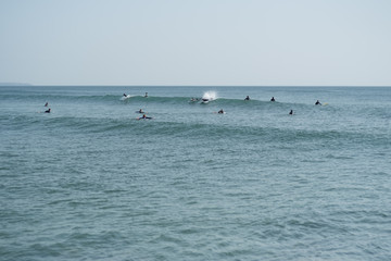 Fototapeta na wymiar One more day of surf in Costa da Caparica, close to Lisbon in Portugal.