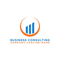 Business consulting logo template. vector growth chart design. Consult the type of logo - Vector