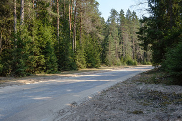 beautiful gravel road in countryside