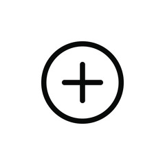 Plus vector border icon. This icon use for admin panels, website, interfaces, mobile apps