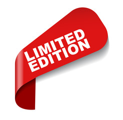 red vector banner limited edition