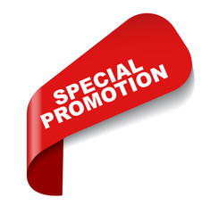 red vector banner special promotion