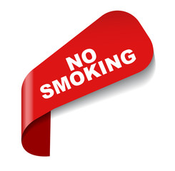 red vector banner no smoking