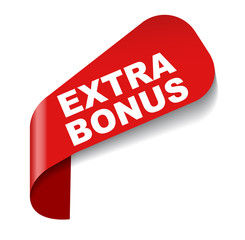 red vector banner extra bonus