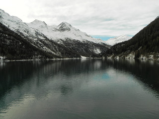 Zufrittsee, barrier lake in Val Martello south tyrol