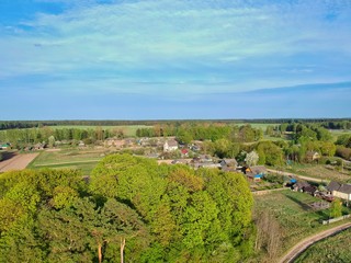 Aerial view of Nesvizh, Minsk Region, Belarus