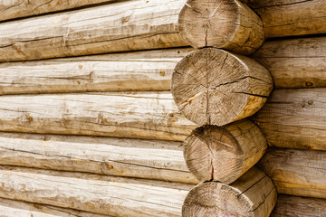 Logs, cut logs close-up