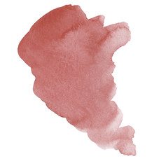 watercolor stain on white paper. Isolated element for design. hand-drawn texture on paper