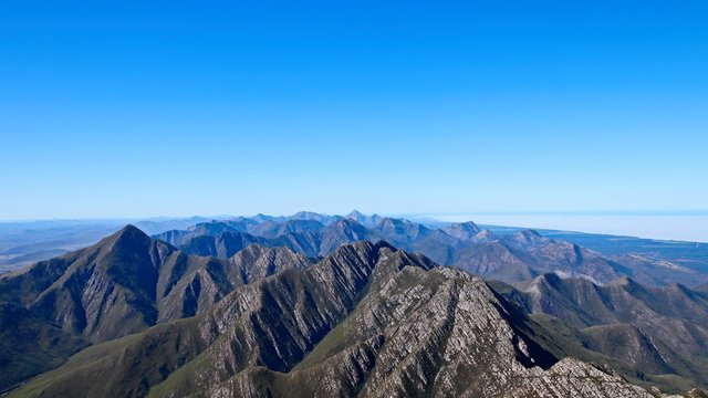 The Tsitsikamma mountains located in the Garden Route region of the southern South African coast in the Western Cape and Eastern Cape provinces. 