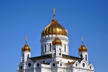 Fototapeta na wymiar Christ the Savior Cathedral in Moscow, Russia.