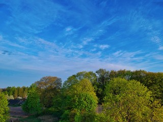 Aerial view of a village in Minsk Region of Belarus