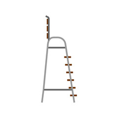 Umpire chair tennis referee player vector icon sport. Flat court game competition match illustration symbol