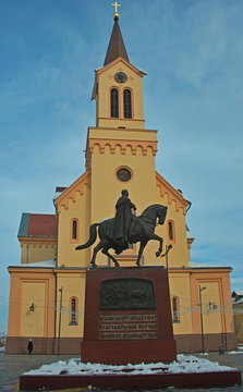 Monument of King Peter at the main square in Zrenjanin, Serbia