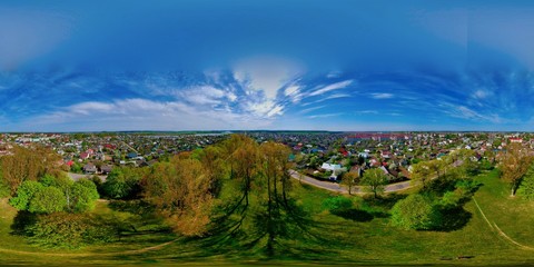 landscape with river and clouds