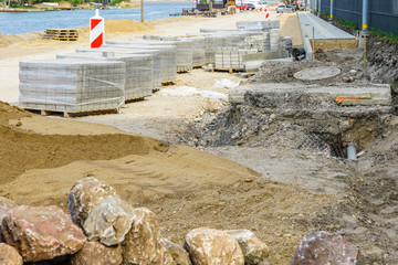 underground communications and street and sidewalk replacement on city street