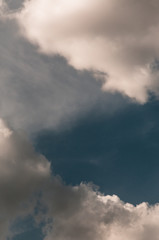 Fragment of sky. Background with clouds.