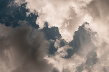 Fragment of sky. Background with clouds.