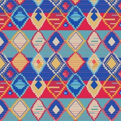 colorful repeated pattern, traditional moroccan carpet ,vector illustration,for your backgrounds,printing on fabric or paper.