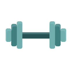 Dumbbell athletic active gym vector icon shape. Muscular biceps sporty fitness workout. Exercise metal equipment