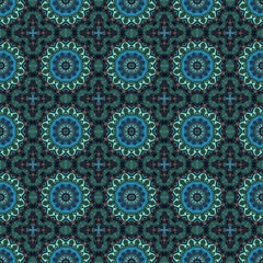 seamless wallpaper pattern with dark slate gray, medium aqua marine and steel blue colors. can be used for cards, posters, banner or texture fasion design
