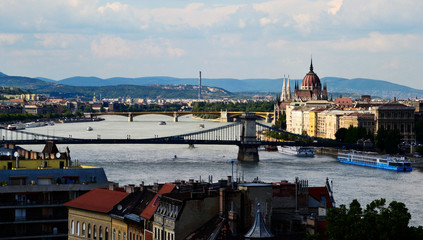 Fototapeta premium Panoramiczny widok na Budapeszt, Węgry