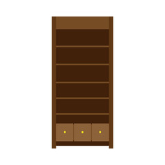Armoire vector llustration rack shelf furniture icon. Vintage elegant old cupboard cabinet closet. Wooden wardrobe design