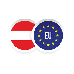 Austria European union badge flag
