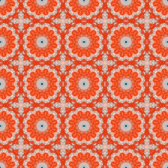 seamless wallpaper pattern with orange red, pastel gray and dark gray colors. can be used for cards, posters, banner or texture fasion design