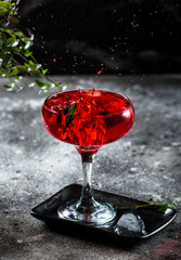 Splash Photography of Cocktail. Bar. Cocktails. Alcohol. Vodka. Party. Movement photo.