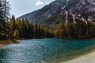 Green lake (Gr&uuml;ner see) in Bruck an der Mur, Styria, Austria