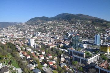 Fototapeta na wymiar Panorami di Sarajevo