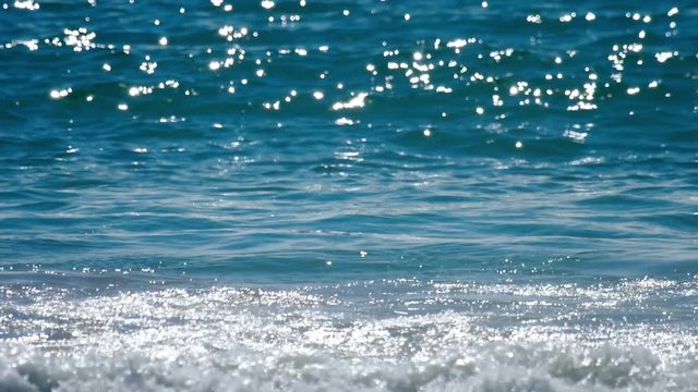 Azure waves rolled shore of Nai Harn Beach