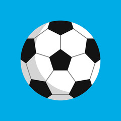 Soccer ball activity round vector icon object. Football sign leisure sport game club silhouette. Hexagon equipment element