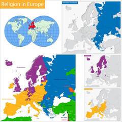 Predominant religious in Europe