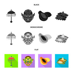 Isolated object of  and travel icon. Set of  and traditional vector icon for stock.