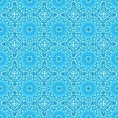 abstract floral medium turquoise, pale turquoise and deep sky blue color pattern. seamless decorative backdrop for banner, cards, poster or creative fasion design