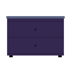 Bedside table cozy symbol bedroon elegant vector icon.  Indoor interior box furniture nightstand. Flat drawer cabinet