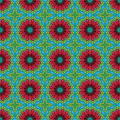 sea green, firebrick and dodger blue color pattern. abstract vintage decoration. graphic element for banner, cards, poster or creative fasion design