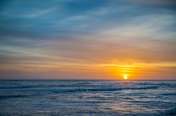 Sunset or sunrise over the sea