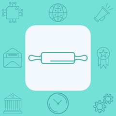 Rolling pin vector icon sign symbol