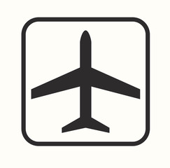 Simple travel icon of plane, aircraft, jet, flight, airplane. Universal travel icon to use for web and mobile UI, set of basic UI travel elements. Vector illustration. Isometric style