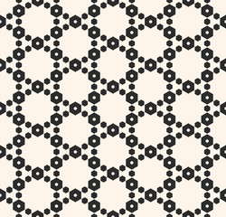Geometric seamless pattern with delicate hexagonal lattice. Hexagons texture
