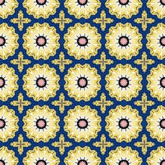 seamless wallpaper pattern with burly wood, midnight blue and khaki colors. can be used for cards, posters, banner or texture fasion design