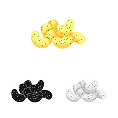 Isolated object of corn and sticks sign. Collection of corn and sweet  stock vector illustration.