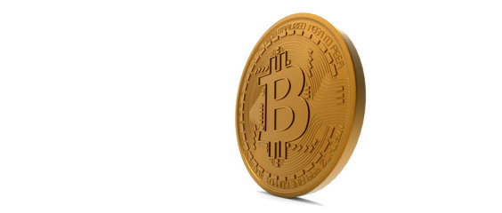 Extremely detailed and realistic high resolution 3d illustration of a Bitcoin