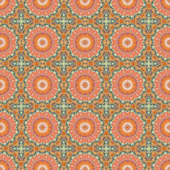 peru, dark salmon and teal blue color pattern. abstract vintage decoration. graphic element for banner, cards, poster or creative fasion design