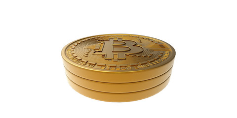 Extremely detailed and realistic high resolution 3d illustration of a Bitcoin