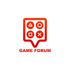 Game Forum Logo Template Design Vector, Emblem, Design Concept, Creative Symbol, Icon
