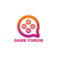 Game Forum Logo Template Design Vector, Emblem, Design Concept, Creative Symbol, Icon