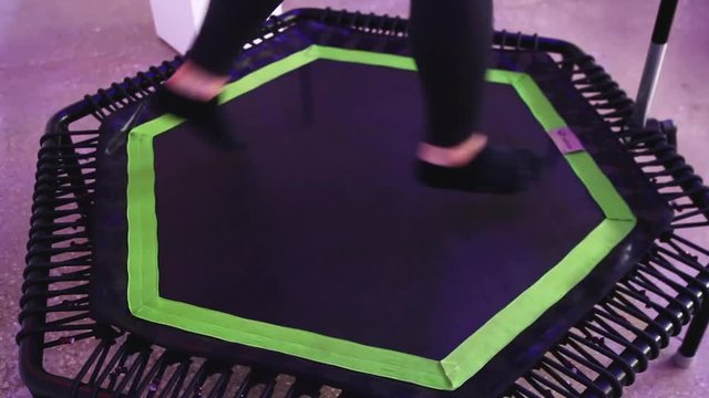 sweat, mini trampoline, rebounder, rebounding, jumping, cardio, bungee based, 